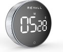 REVALL Digitale Kookwekker - Timer - Magnetisch - LED Display - Handige Draaiknop - Zwart -  Inclusief Batterijen