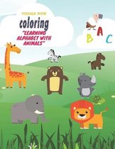 Toddler coloring book  Learning alphabet with animals