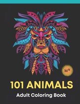 101 Animals Adult Coloring Book