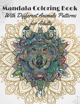 Mandala coloring book with different Animals Patterns for Adults