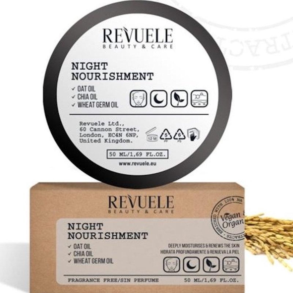 Revuele Vegan & Organic Night Nourishment 50ml. - REVUELE