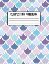 Composition Notebook: Mermaid Wide Ruled College Notepad 8.5 x 11 100 pages