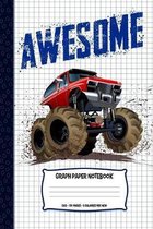 Awesome Graph Paper Notebook: For Science And Math Students - 5 Squares Per Inch - Quad Ruled