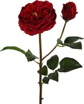 Viv! Home Luxuries Garden roos - zijden bloem - rood - topkwaliteit