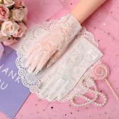 Luxe Kanten handschoenen Ivoorkleurige (Bia Ivoor 31301)