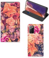 Telefoon Hoesje Cadeau voor Moeder Geschikt voor Samsung Galaxy Note20 Flipcase Bosje Bloemen