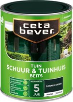 CetaBever Schuur & Tuinhuis Beits - Zijdeglans - Donkergroen - 750 ml