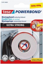 Tesa Powerbond Ultra Strong montagetape 1,5 m x 19 mm
