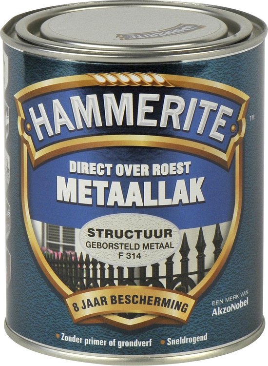 Hammerite Metaallak Structuur - Geborsteld Metaal - 750 ml