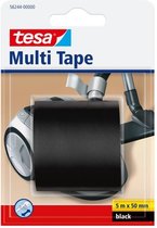 Tesa multi tape zwart - 5 meter x 50 mm.