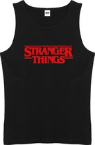 Zwarte Tanktop sportshirt Size M met Rood logo "Stranger Things"