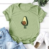 T-shirt groen Avocado billen - dames - vrouw - kleding - mode - shirt - korte mouw