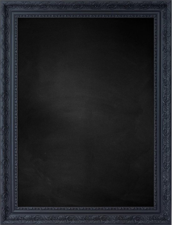Zwart Krijtbord met Polystyrene Lijst - Zwart - 42 x 52 cm - Lijstbreedte:  60 mm -... | bol.com