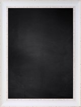 Zwart Krijtbord met Polystyrene Lijst - Creme Wit - 81 x 111 cm - Lijstbreedte: 55 mm - Diep