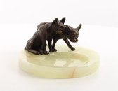 Asbak - Onyx - Twee hondjes - 20 x 11,5 cm