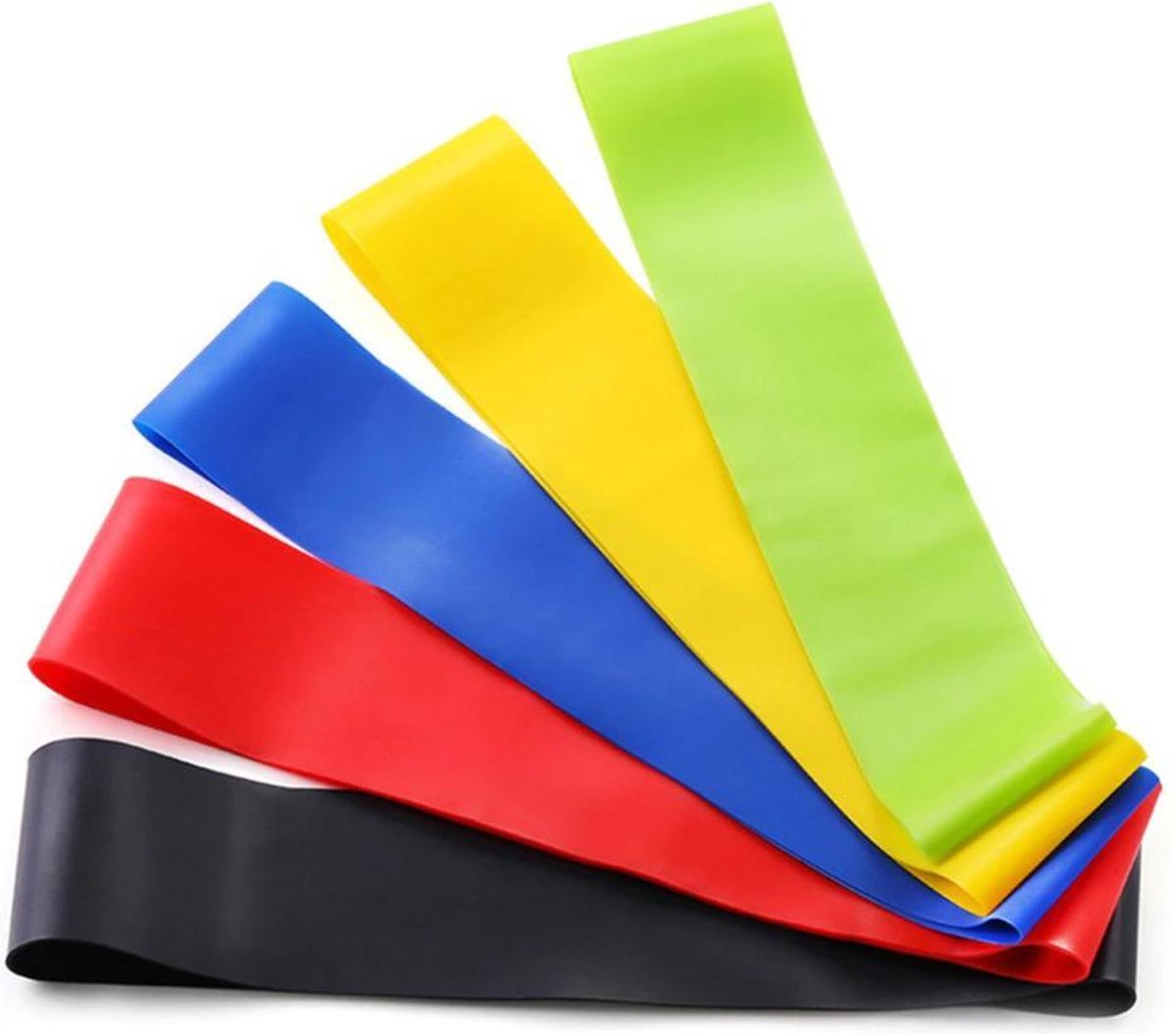 DW4Trading Elastische Weerstandsbanden - Bootybands - Resistance Bands - Set van 5 - Kleurrijk