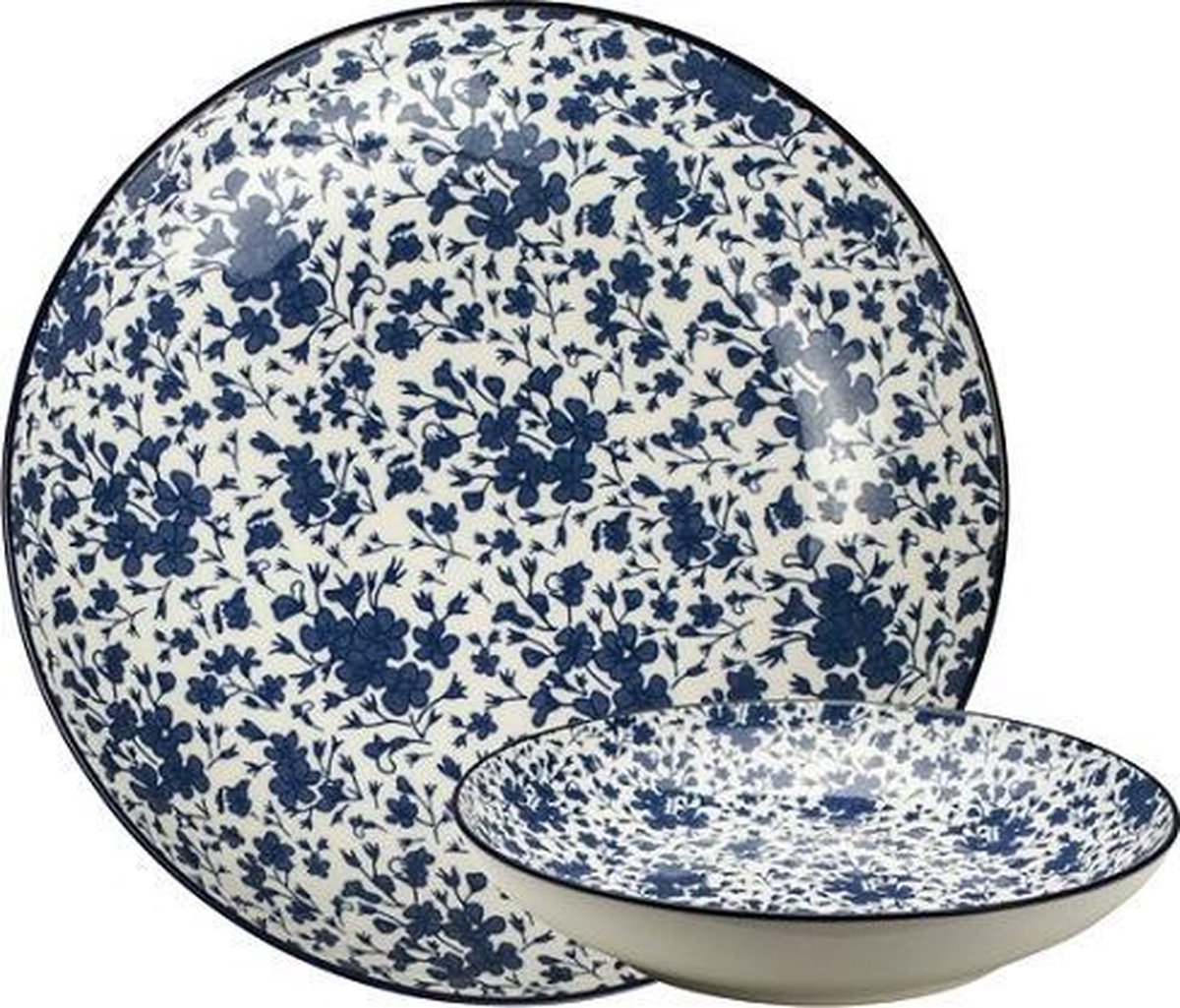 Service de vaisselle Gusta Out of the Blue Floral - Blauw - 18 pièces -  Porcelaine | bol.com