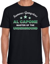 Al Capone famous gangster cadeau t-shirt zwart heren - Tekst /  Verjaardag cadeau / kado t-shirt M