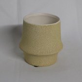 Bloempot / overpot Brynxz, geel, 16 x Ø 15 cm, waterdicht