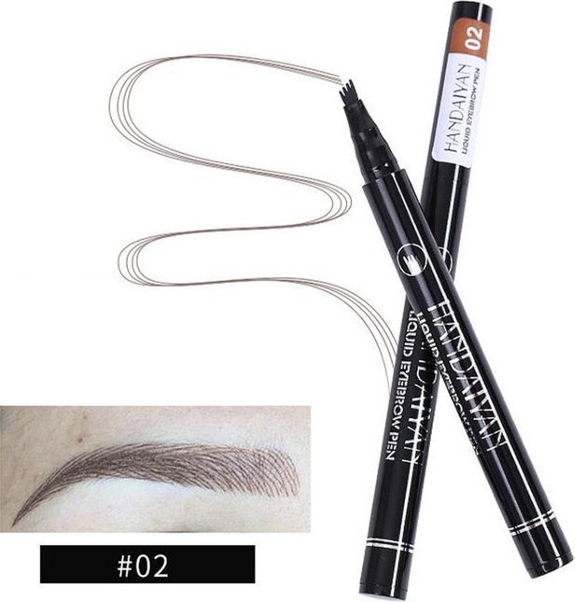 Handaiyan Microblading Eyebrow Tattoo Pen | Waterproof Tattoo Wenkbrauw Pen | Wenkbrauwpen | Kleur 1: Licht Bruin