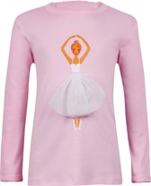 Ziegfeld T-shirt Lange Mouw Ballerina Meisjes Katoen Roze Mt 98