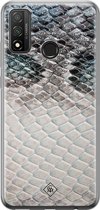 Huawei P Smart 2020 hoesje siliconen - Oh my snake | Huawei P Smart (2020) case | blauw | TPU backcover transparant