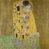 Diamond Painting De kus van Gustav Klimt 50x50cm. (Volledige bedekking - Vierkante steentjes) diamondpainting inclusief tools