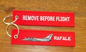 Remove Before Flight sleutelhanger Rafale gevechtsvliegtuig