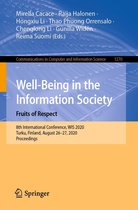 Communications in Computer and Information Science 1270 - Well-Being in the Information Society. Fruits of Respect