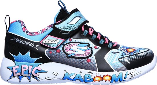 Skechers De Skechers Dynamight Sneakers - Maat 28 - Meisjes - zwart,blauw,roze  | bol.com