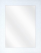 Spiegel met Lijst - Wit - 56 x 56 cm - Sierlijk - Structuur