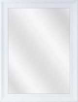 Spiegel met Lijst - Wit - 42 x 52 cm - Sierlijk - Ornament