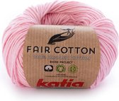 Katia Fair Cotton Roze Kleurnr. 9 - 1 bol - biologisch garen - haakkatoen - amigurumi - ecologisch - haken - breien - duurzaam - bio - milieuvriendelijk - haken - breien - katoen - wol - biowol - garen - breiwol - breigaren