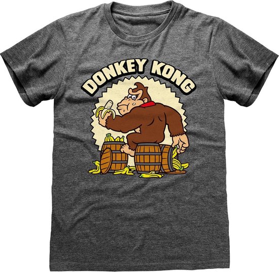 Nintendo - T-Shirt unisexe Chiné foncé Donkey Kong - XL