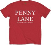 The Beatles Heren Tshirt -L- Penny Lane Rood