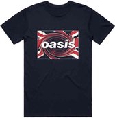Oasis - Union Jack Heren T-shirt - XL - Blauw