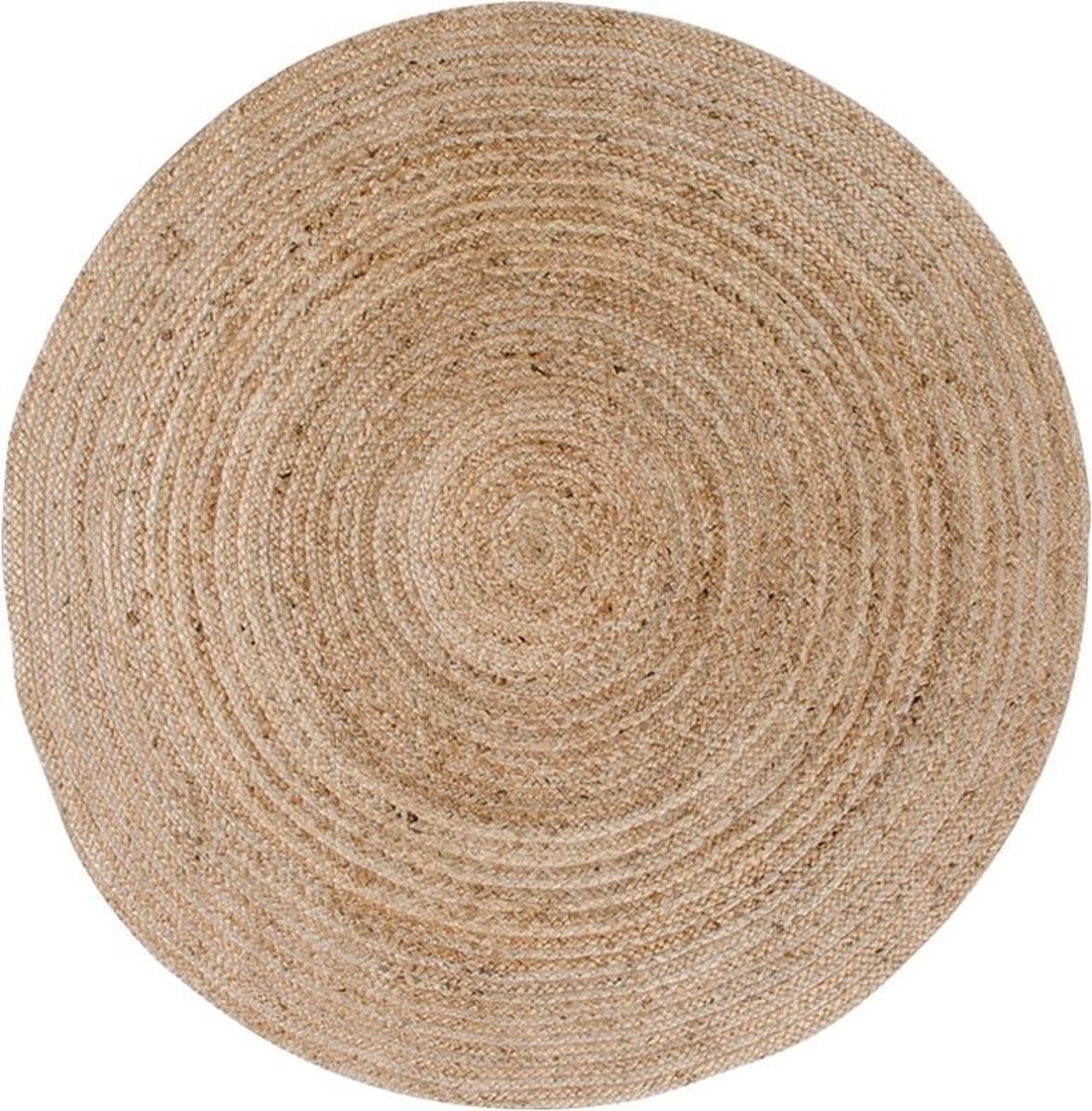 Broom vloerkleed Ø90 cm in jute natuur.