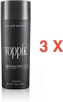 Toppik Hair Building Fibers (haargroei vezels) MEGA pack - 3 x 55r - zwart