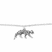 Armband - Luipaard hangertje - 16+5 Centimeter verstelbaar - Animal sieraden - Damesdingetjes