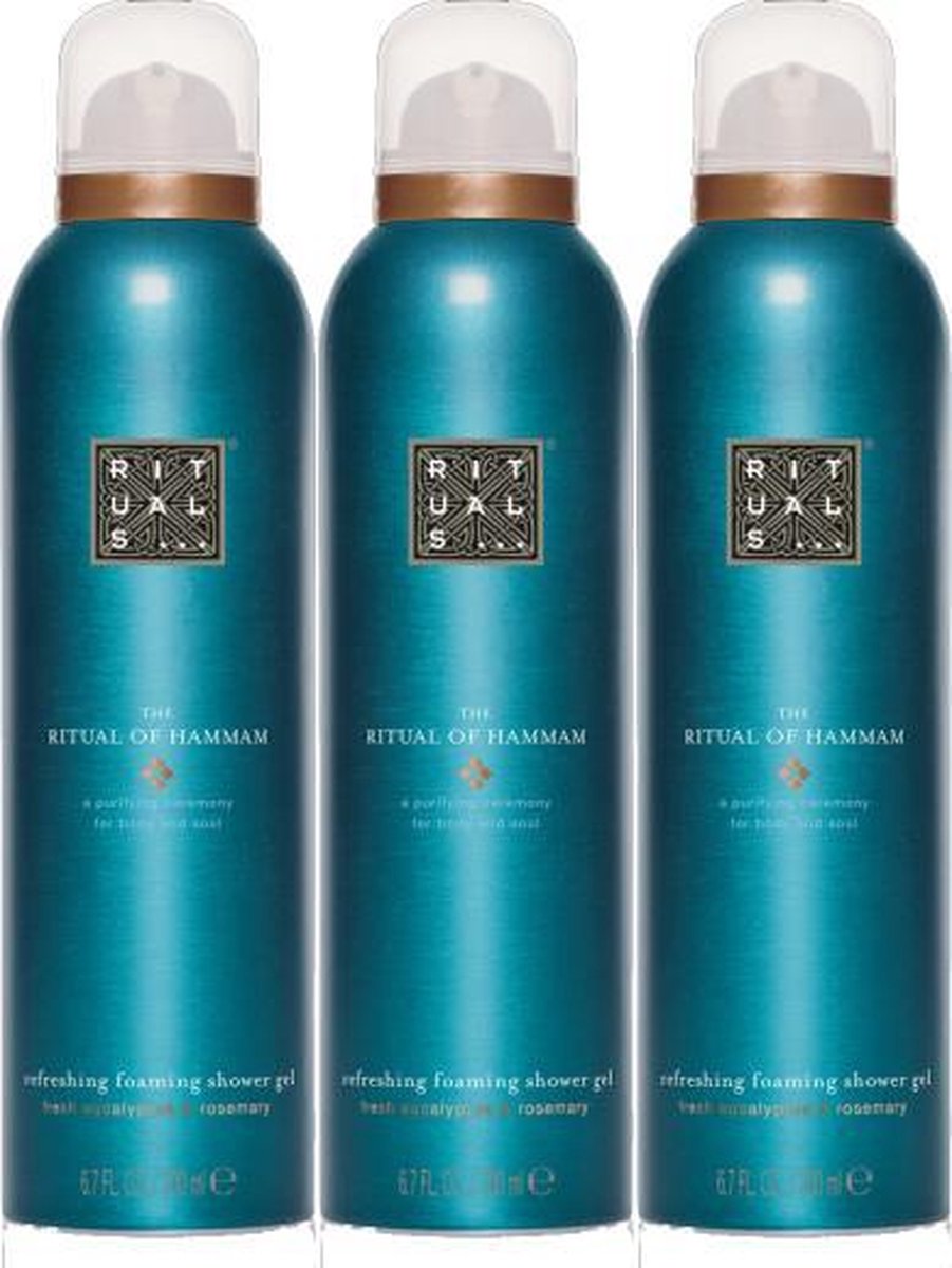 Rituals Shower foam Hammam Voordeelpak 3x 200 ml = 600 ml