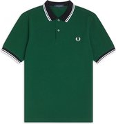 Fred Perry - Contrast Trim Polo Shirt - Groene Polo - M - Groen
