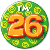 I'm 26 Button 26 Jaar 5,5cm