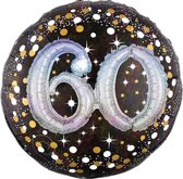 Amscan Folieballon Happy Birthday 60 Jaar 91 Cm Helium Zwart