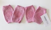 2 Paar - Knie sokken Roze - anti slip kruipbeschermers baby meisje