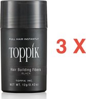 Toppik Hair Building Fibers (haargroei vezels) - 3 x 12gr - zwart