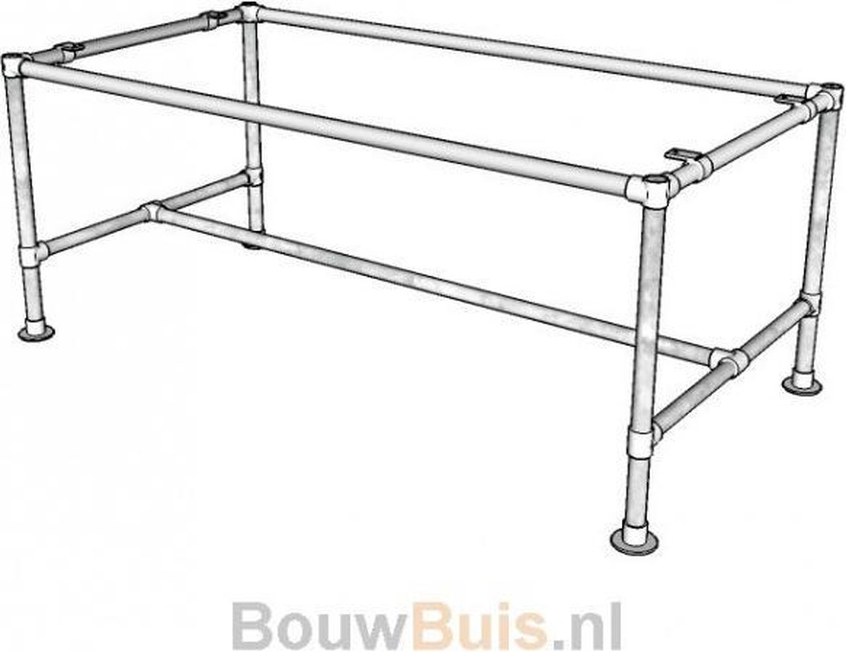 BouwBuis - Steigerbuis tafel onderstel (zonder tafelblad) 160 x 75 x 75 cm  met... | bol