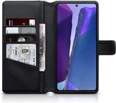 Samsung Galaxy Note 20 hoesje - MobyDefend luxe echt leren wallet bookcase - Zwart - GSM Hoesje - Telefoonhoesje Geschikt Voor: Samsung Galaxy Note 20