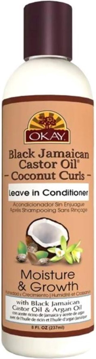 OKAY Black Jamaican Castor Oil Coconuts Curls Leave-in Conditioner 237 ml