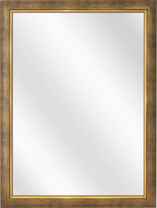 Miroir avec cadre - Bronze / Or - 49 x 69 cm