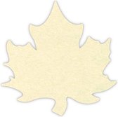 Herfstblad vilt onderzetters - Creme - 6 stuks - 10 x 10 cm - Tafeldecoratie - Glas onderzetter - Cadeau - Woondecoratie - Woonkamer - Tafelbescherming - Onderzetters Voor Glazen -